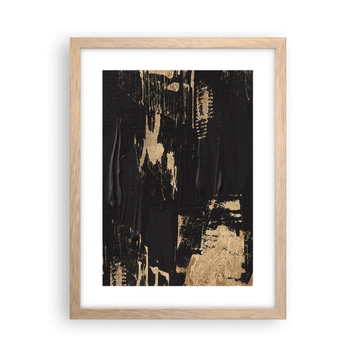 Poster in einem Rahmen aus heller Eiche - Spur einer Berührung - 30x40 cm