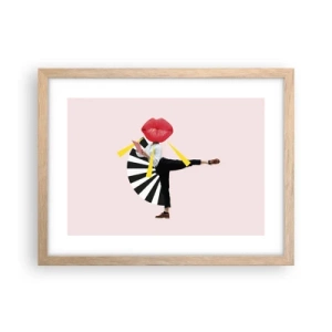 Poster in einem Rahmen aus heller Eiche - Surreale Pop-Art - 40x30 cm