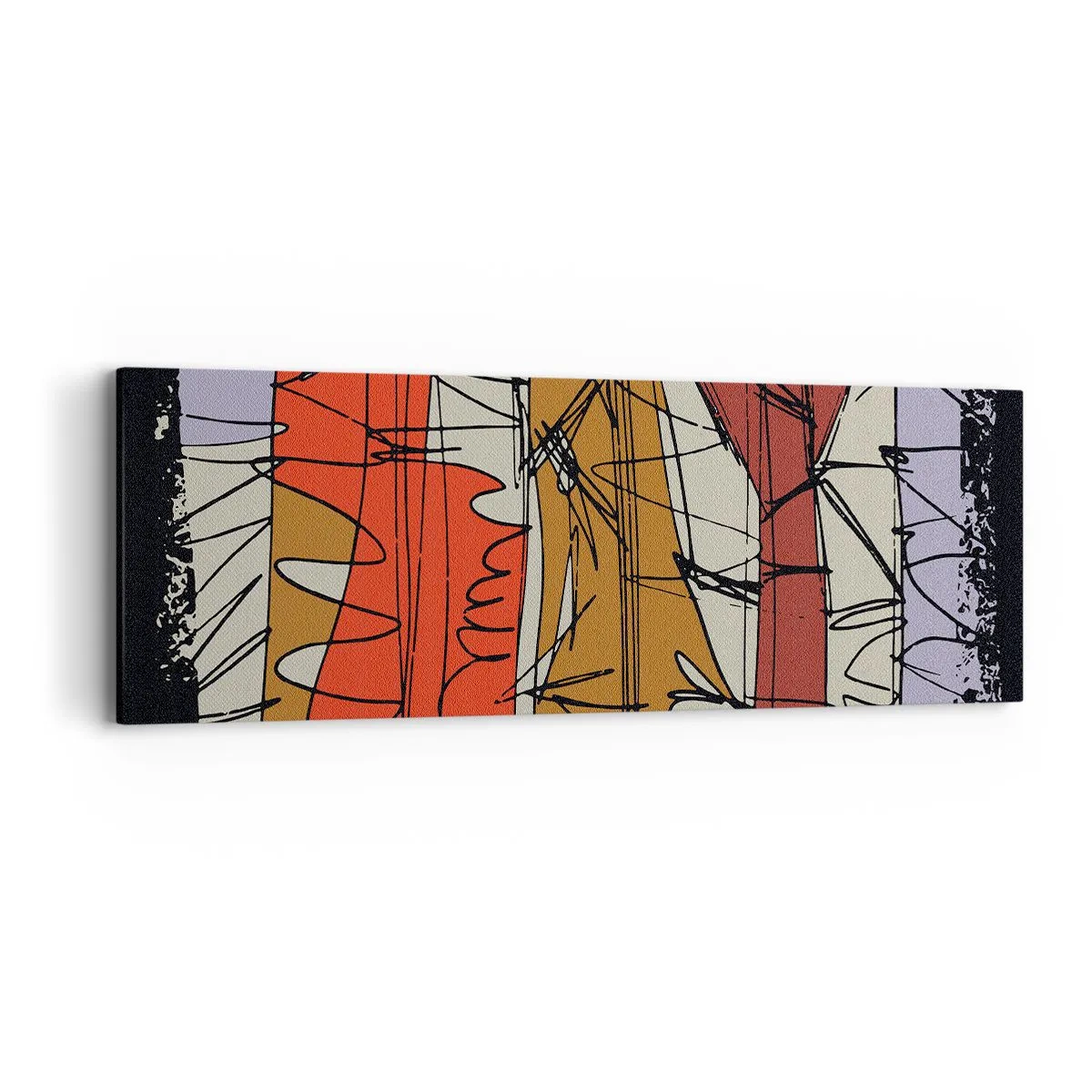 Bild auf Leinwand - Leinwandbild - Spontane Komposition - 90x30 cm