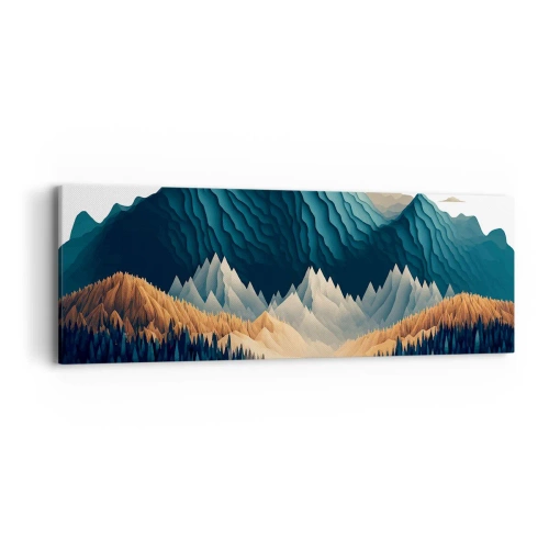Bild auf Leinwand - Leinwandbild - Perfekte Berglandschaft - 90x30 cm