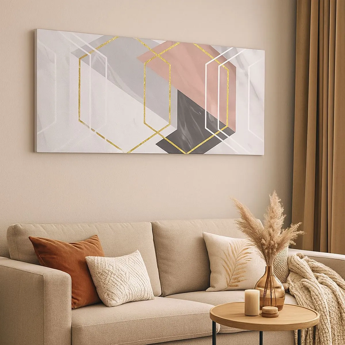 Bild auf Leinwand - Leinwandbild - Kettenkomposition - 100x40 cm