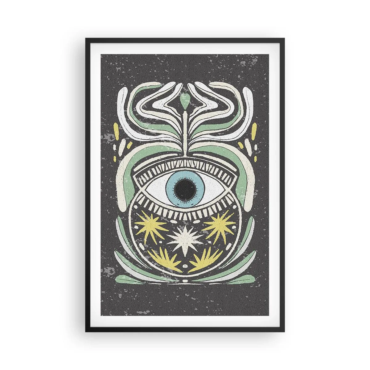 Poster in einem schwarzem Rahmen - Stammesrituale - 61x91 cm