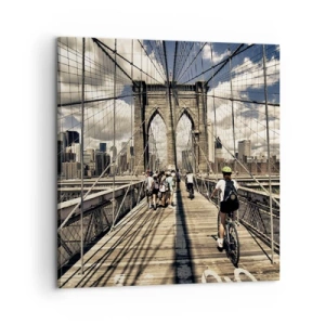 Bild auf Leinwand - Leinwandbild - Direkt ins Herz der Stadt - 60x60 cm