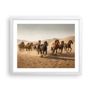 Poster in einem weißen Rahmen - Frei wie der Wind - 50x40 cm