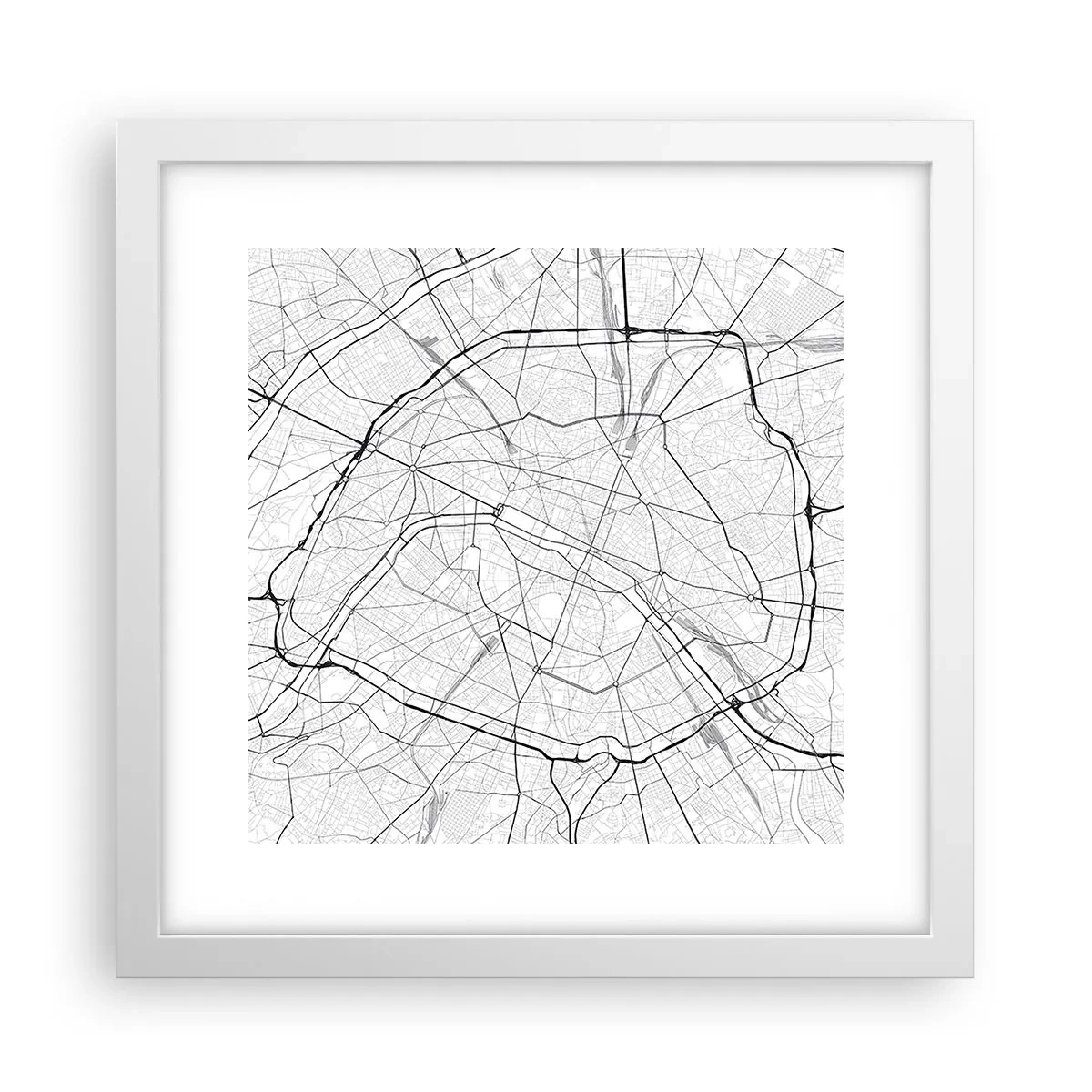 Poster in einem weißen Rahmen - Pariser Blume - 30x30 cm