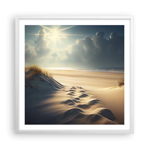 Poster in einem weißen Rahmen - Beruhigende Landschaft - 60x60 cm
