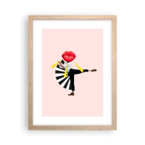 Poster in einem Rahmen aus heller Eiche - Surreale Pop-Art - 30x40 cm