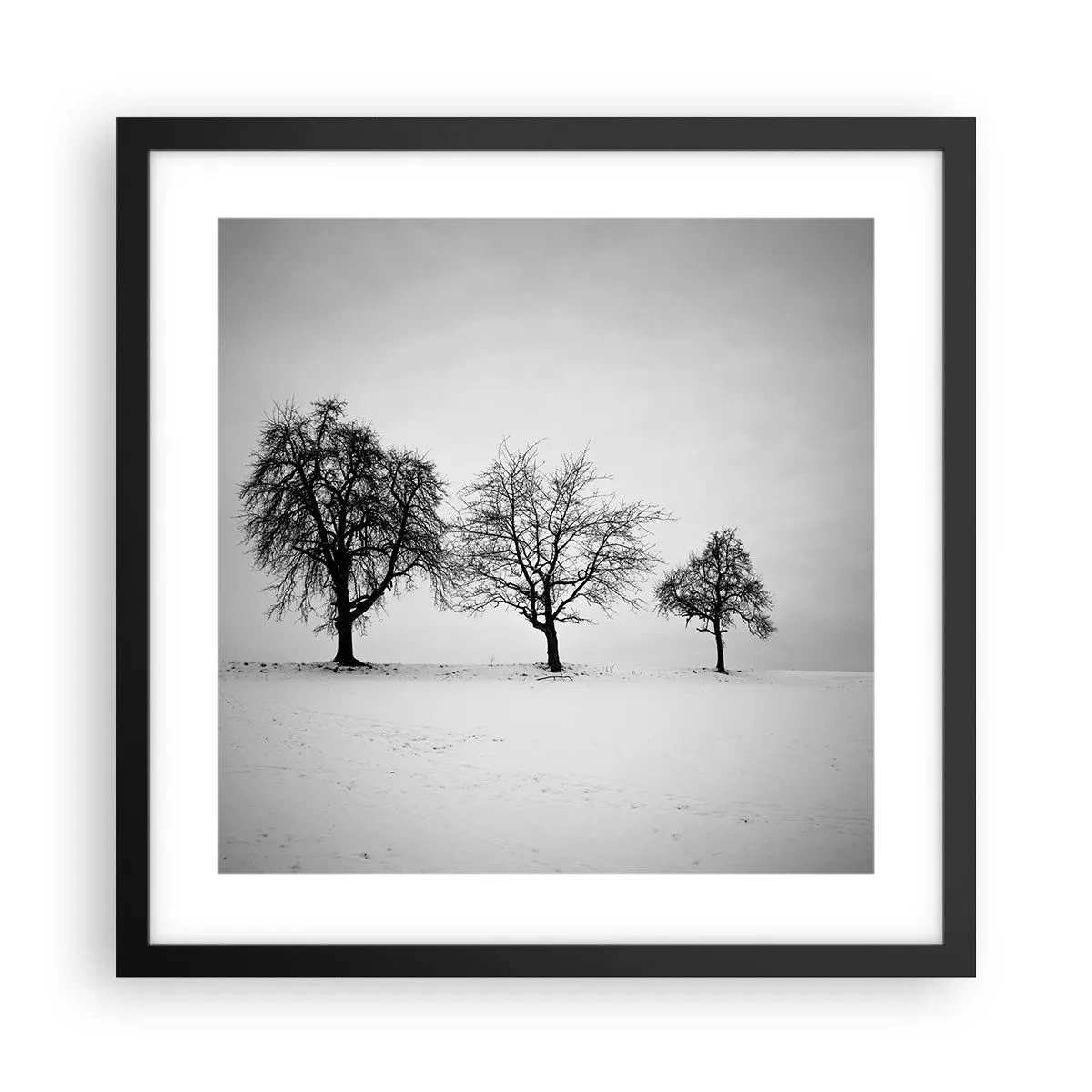 Poster in einem schwarzem Rahmen - Wovon träumen sie? - 40x40 cm