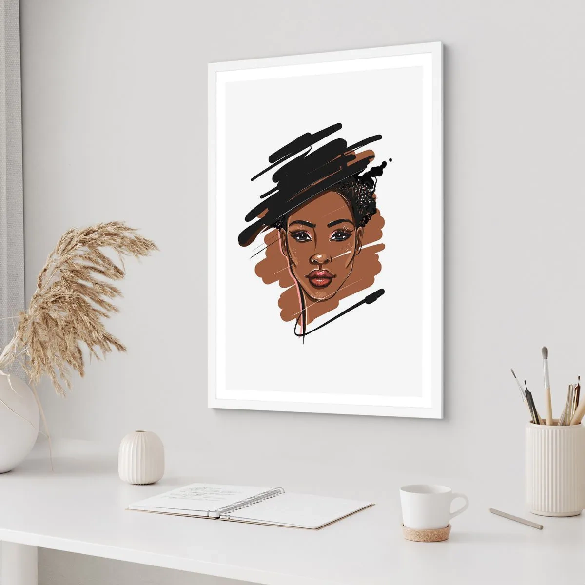 Poster in einem weißen Rahmen - Süß wie Schokolade - 70x100 cm