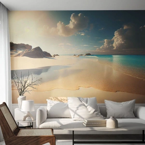 Selbstklebende Fototapete Deluxe Sticker - Erträumter Tag - Wilder Strand, Ozean, Rand - 200x140 cm