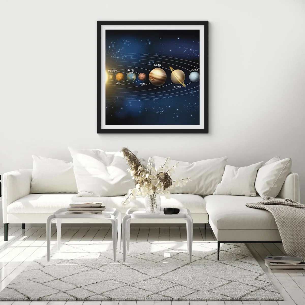 Poster in einem schwarzem Rahmen - Einer von zehn - 50x50 cm