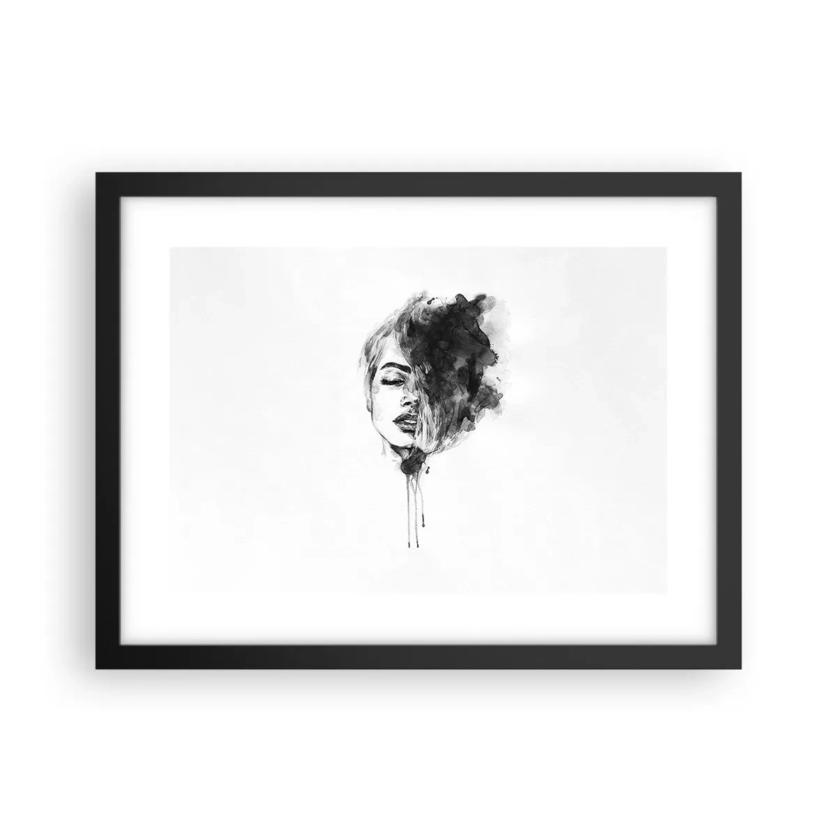 Poster in einem schwarzem Rahmen - Wovon träumt das Mädchen - 40x30 cm