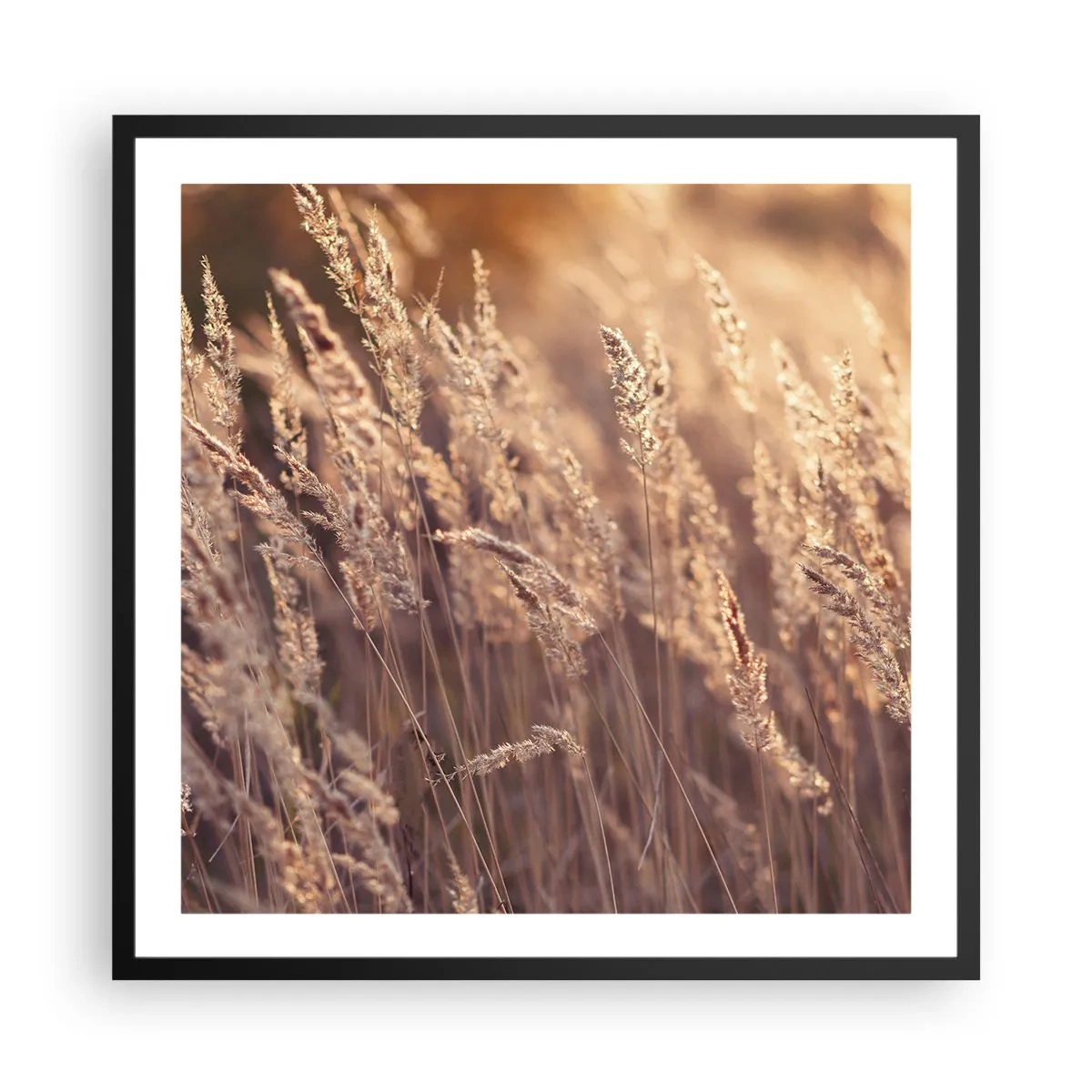 Poster in einem schwarzem Rahmen - Bereit, den Herbst willkommen zu heißen - 60x60 cm