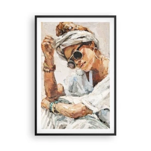 Poster in einem schwarzem Rahmen - Porträt in voller Sonne - 61x91 cm