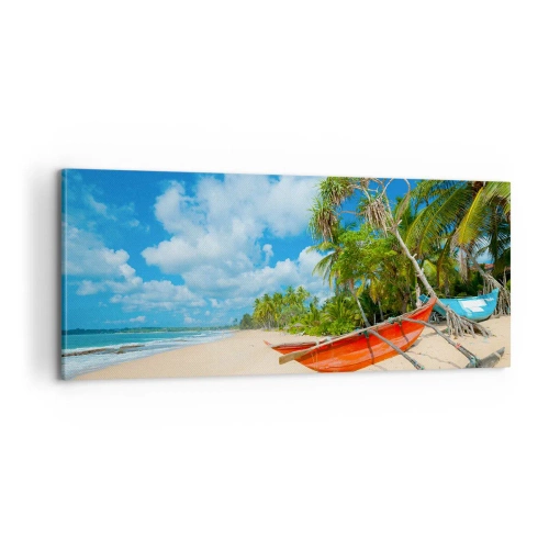 Bild auf Leinwand - Leinwandbild - Der Charme der Tropen - 100x40 cm