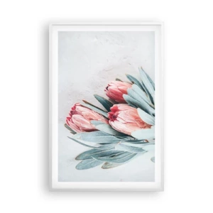 Poster in einem weißen Rahmen - Schämen sich für ihre eigene Schönheit - 61x91 cm