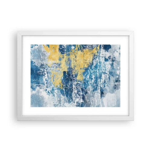 Poster in einem weißen Rahmen - Abstraktion voller Wetter - 40x30 cm