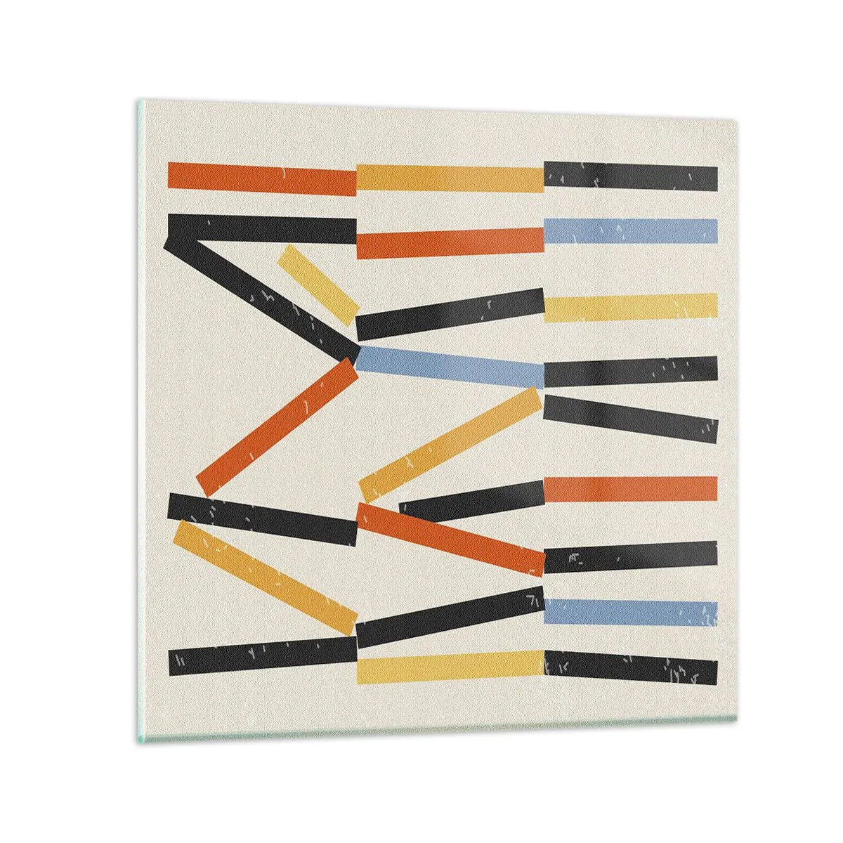 Glasbild - Bild auf glas - Komposition auf der Ebene - 40x40 cm