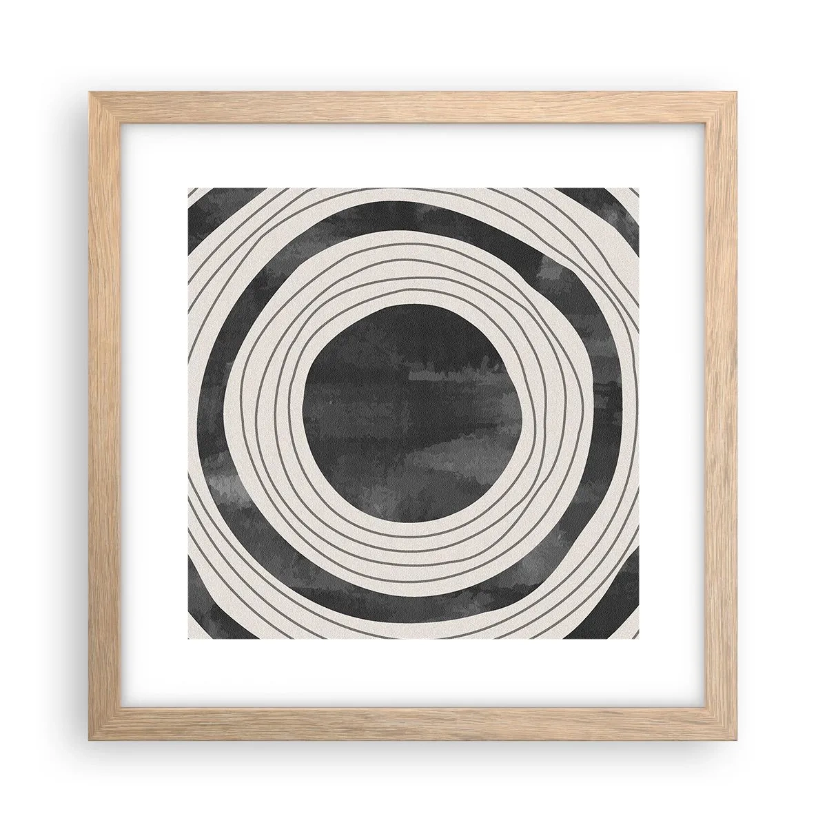 Poster in einem Rahmen aus heller Eiche - Auf den Punkt gebracht - 30x30 cm