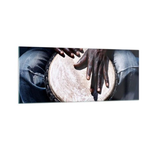 Glasbild - Bild auf glas - Lebe in deinem eigenen Rhythmus - 100x40 cm