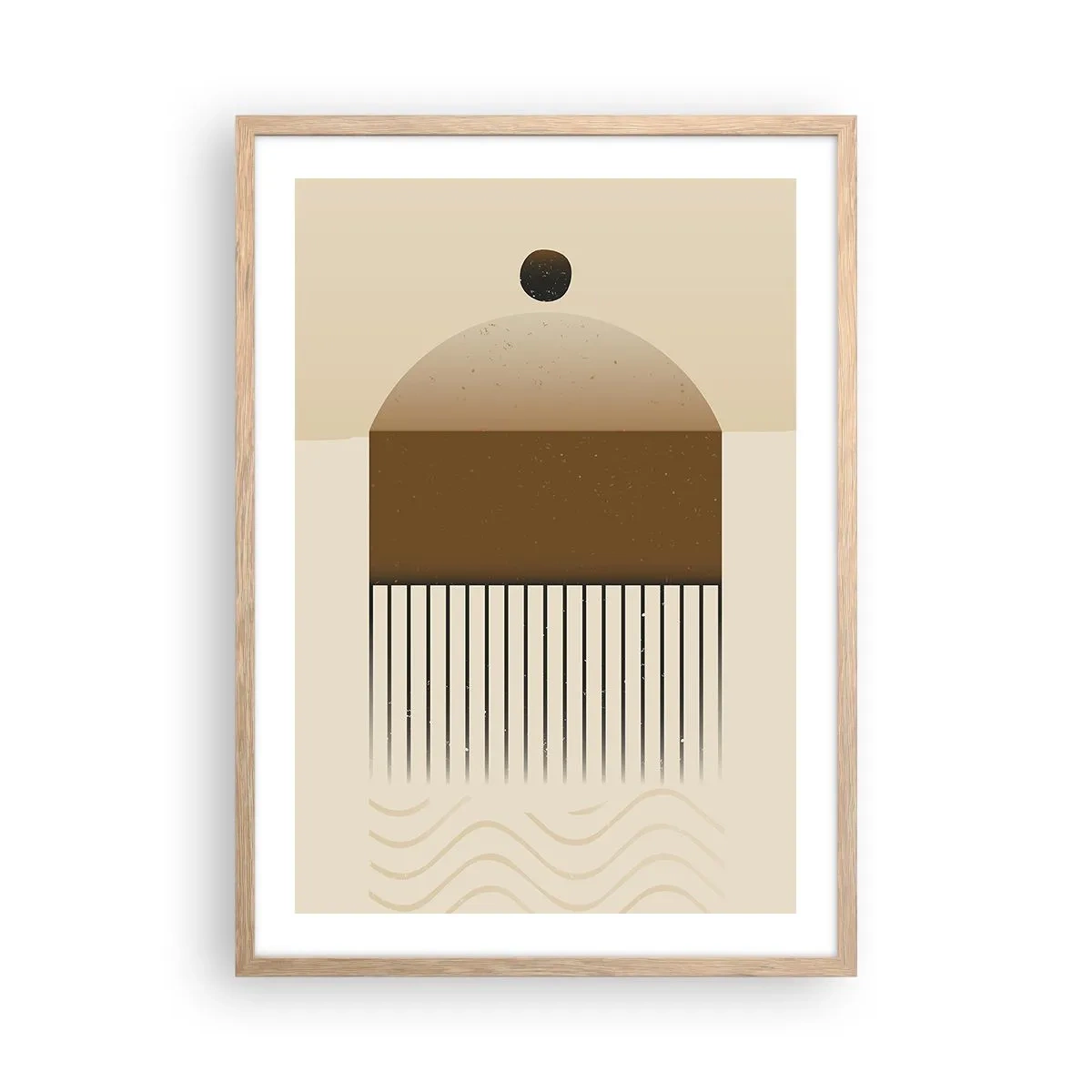 Poster in einem Rahmen aus heller Eiche - Verschiedene Staaten - 50x70 cm