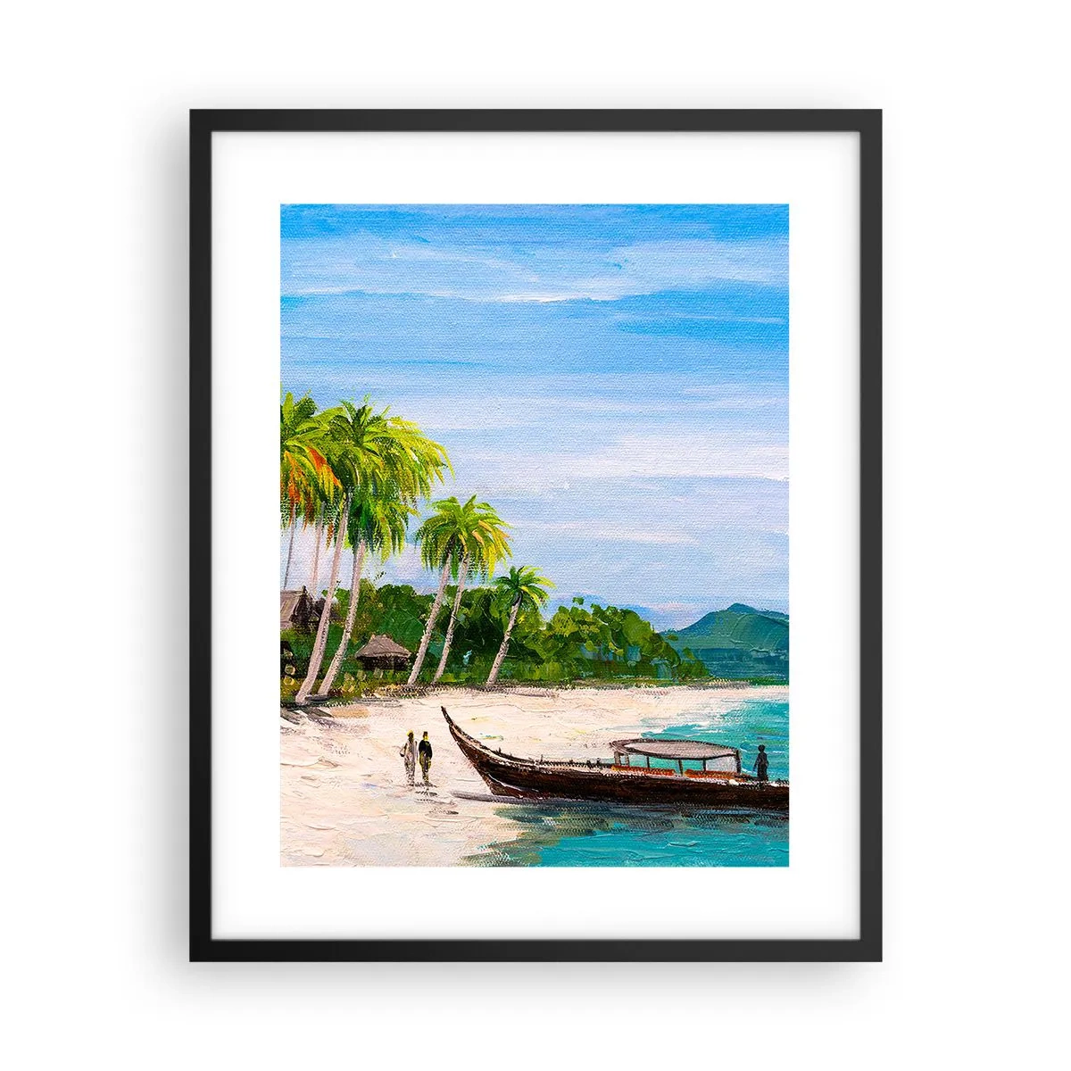 Poster in einem schwarzem Rahmen - Exotischer Traum - 40x50 cm