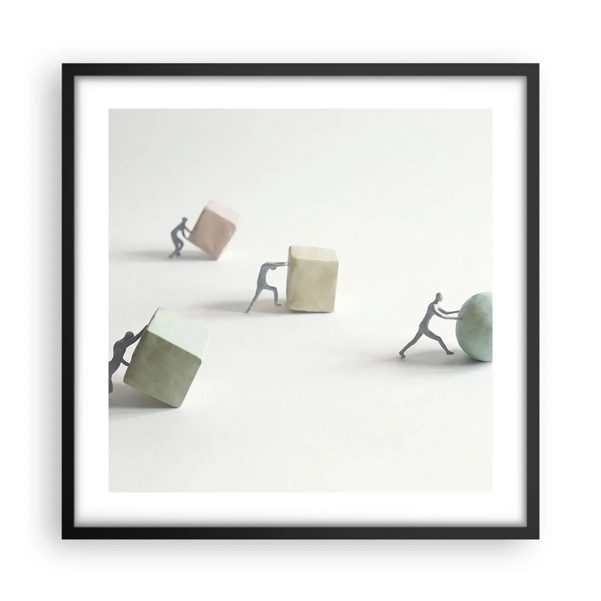 Poster in einem schwarzem Rahmen - Pures Leben - 50x50 cm