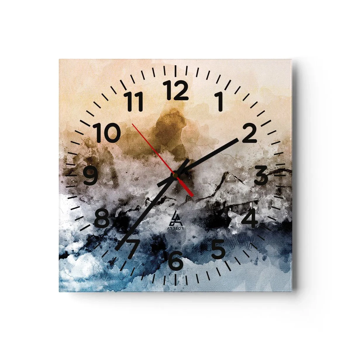 Wanduhr - Glasuhr - In einer Nebelwolke ertrunken - 40x40 cm