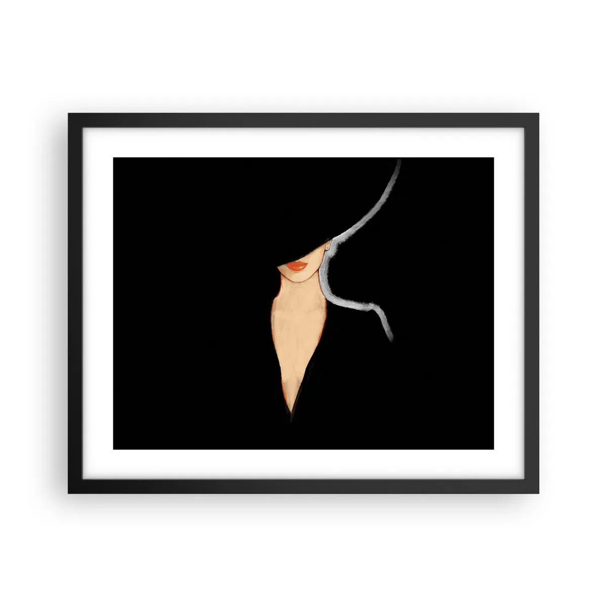 Poster in einem schwarzem Rahmen - Eleganz und Stil - 50x40 cm