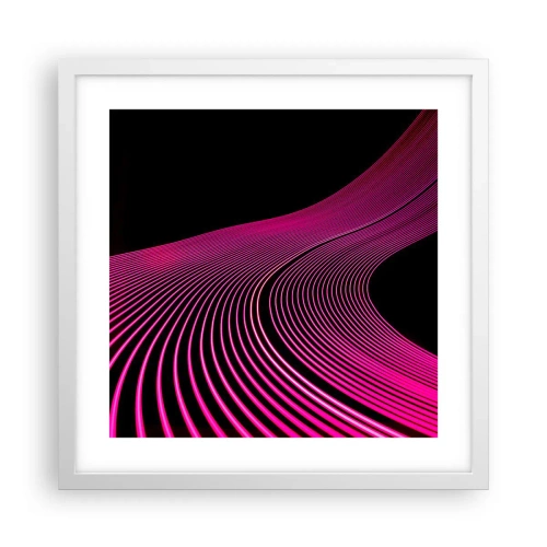 Poster in einem weißen Rahmen - Allee des Lichts - 40x40 cm