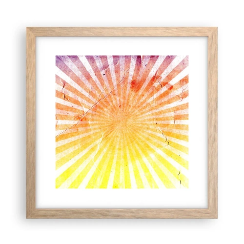 Poster in einem Rahmen aus heller Eiche - Sonnenaufgänge und Sonnenuntergänge - 30x30 cm