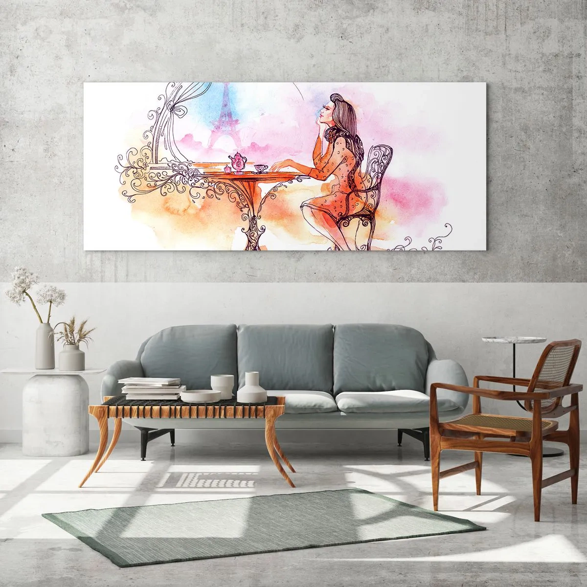 Glasbild - Bild auf glas - Pariser Chic - 90x30 cm
