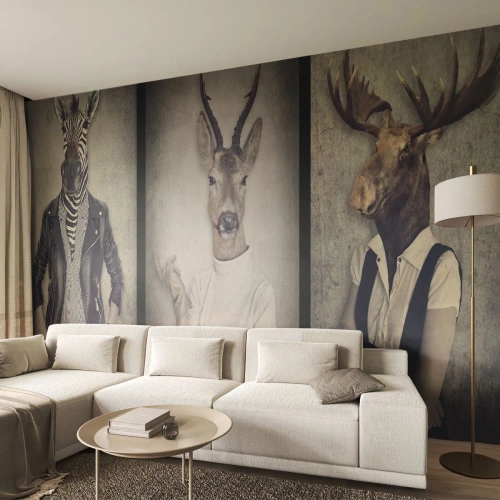 Fototapete Premium Canvas - Lass die Gesten sprechen - Abstraktion, Fantasie, Rippen - 500x350 cm