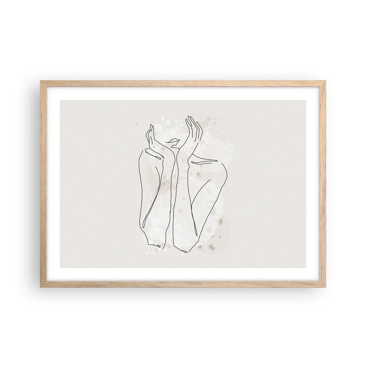 Poster in einem Rahmen aus heller Eiche - Ein träumerischer Moment - 70x50 cm