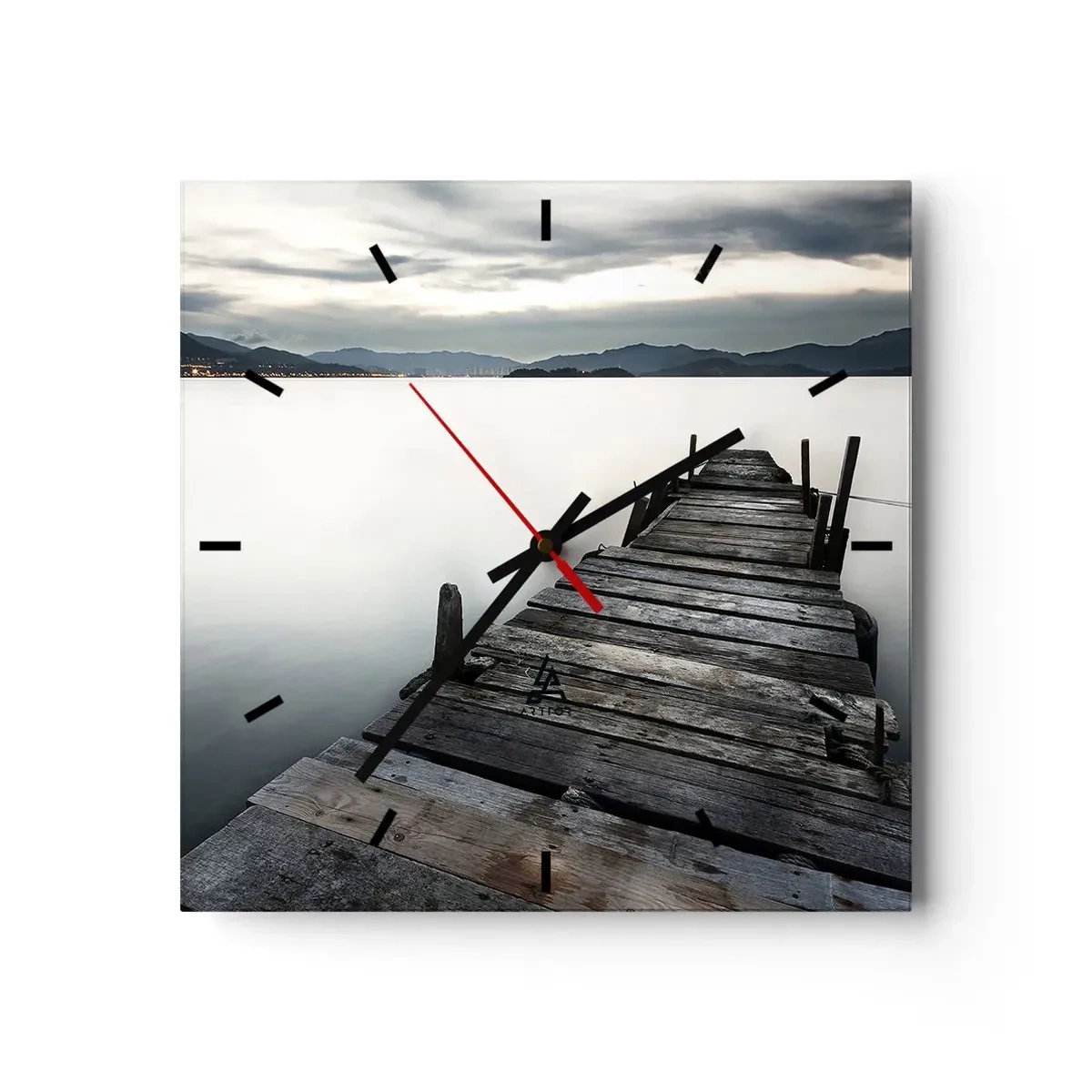 Wanduhr - Glasuhr - Tauchen Sie ein in Ruhe - 40x40 cm