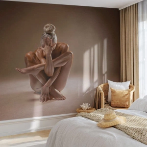 Fototapete Premium Sand - Die Einheit von Körper und Geist - Körper, Frau, Modell - 200x140 cm