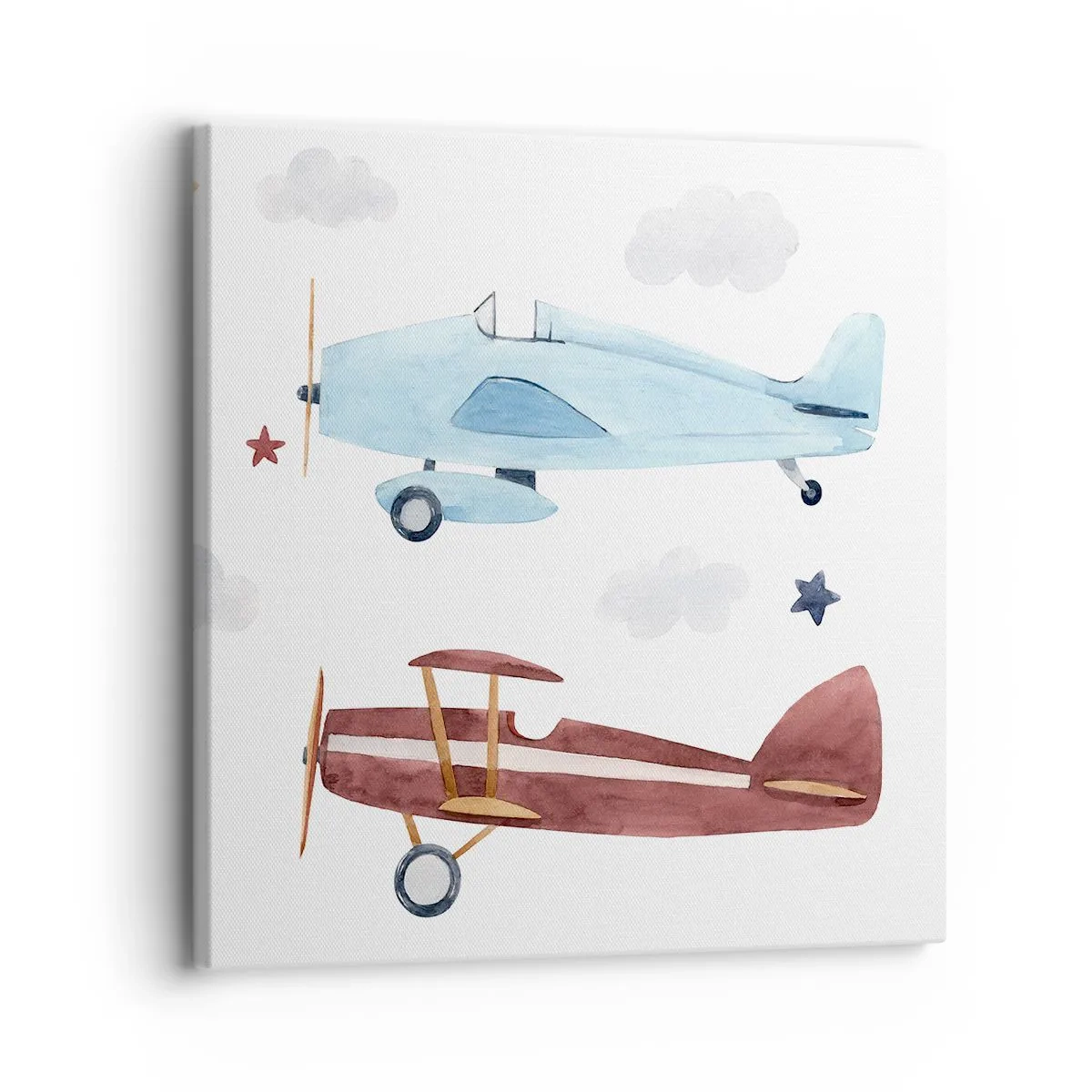Bild auf Leinwand - Leinwandbild - Wir warten, Herr Pilot! - 30x30 cm