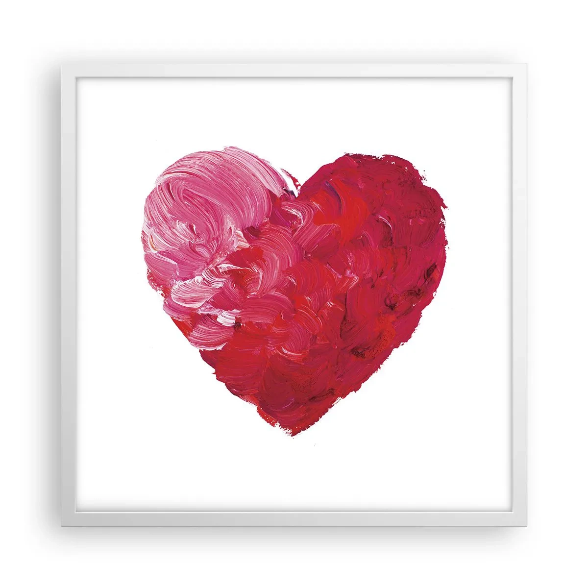 Poster in einem weißen Rahmen - Alles was du brauchst ist Liebe - 50x50 cm