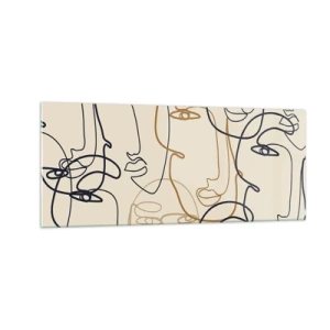 Glasbild - Bild auf glas - Das Porträt wird multipliziert - 100x40 cm