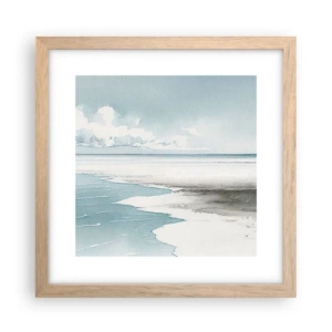 Poster in einem Rahmen aus heller Eiche - Sanfte Flut - 30x30 cm