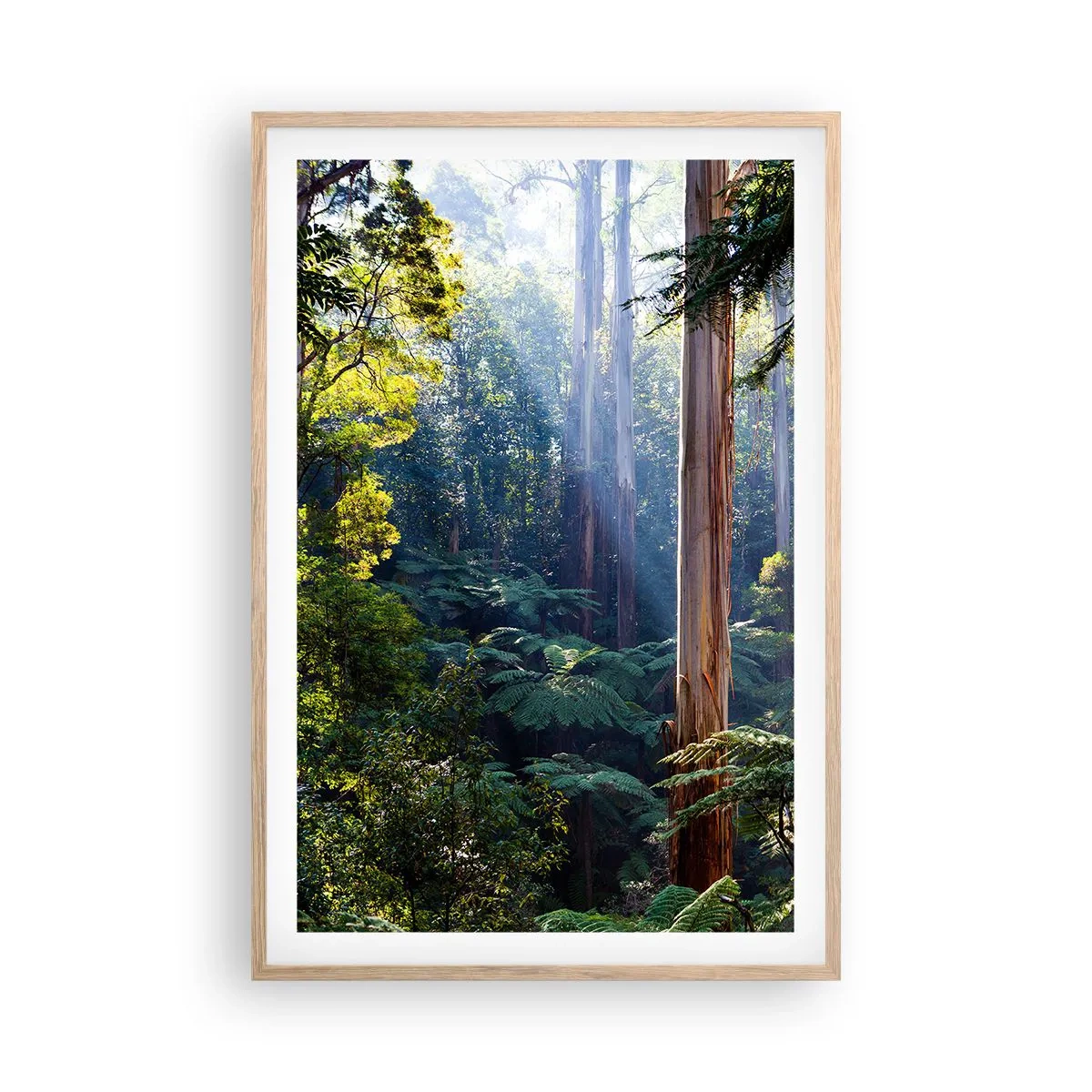 Poster in einem Rahmen aus heller Eiche - Ein Waldmärchen - 61x91 cm