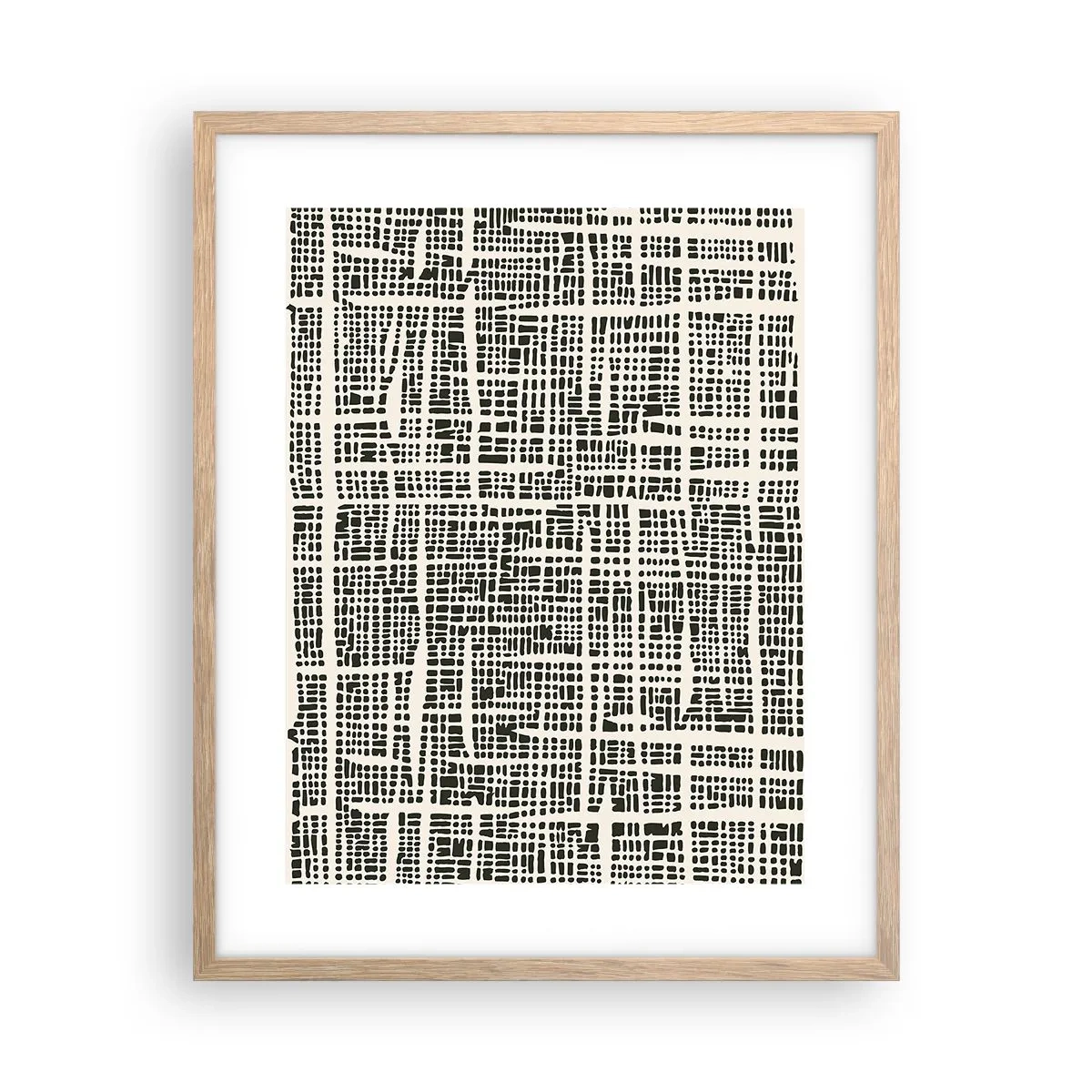 Poster in einem Rahmen aus heller Eiche - Gewebte Komposition - 40x50 cm