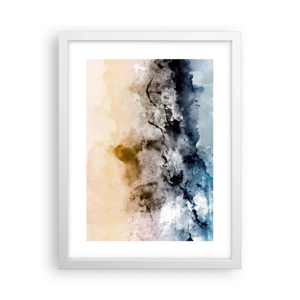 Poster in einem weißen Rahmen - In einer Nebelwolke ertrunken - 30x40 cm