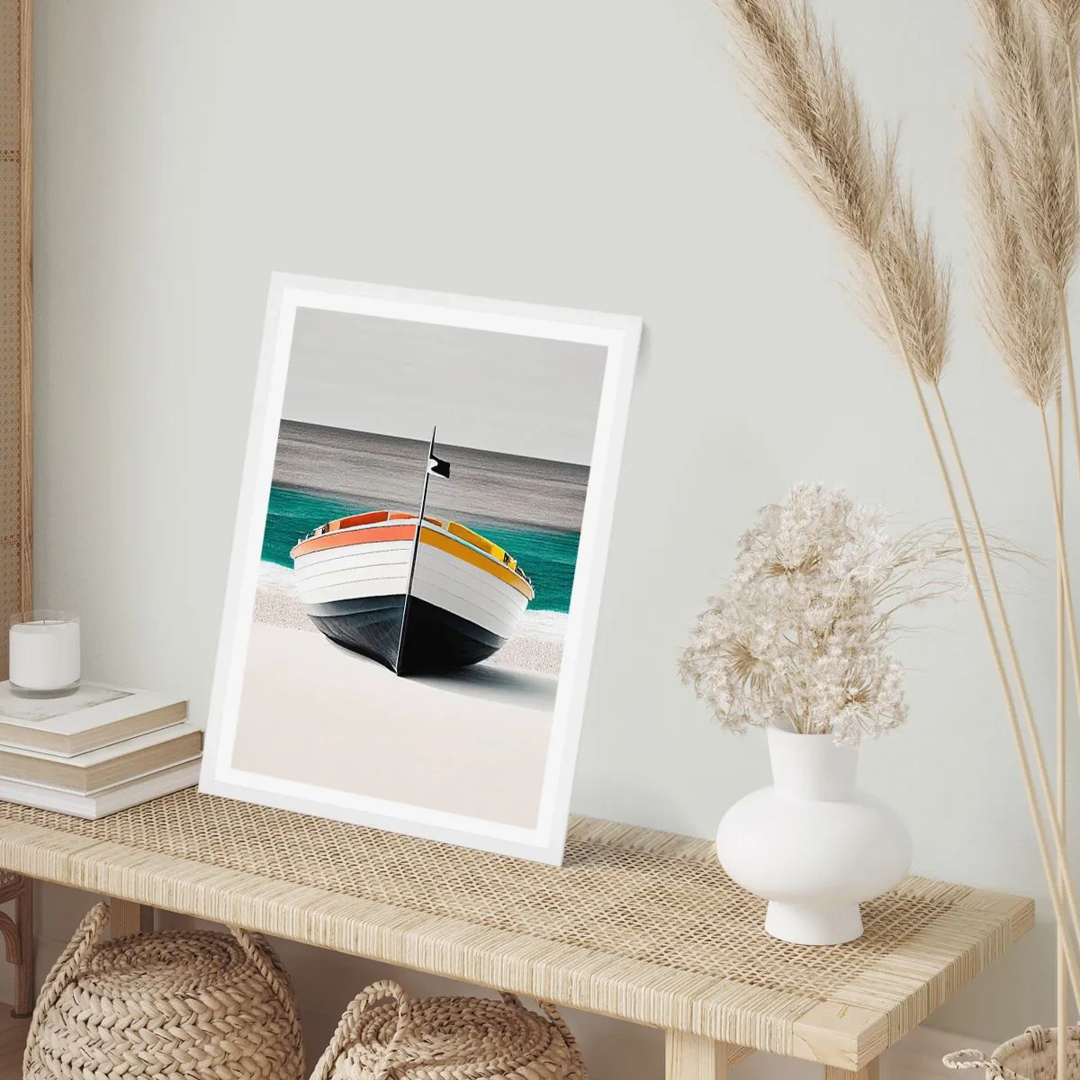 Poster in einem weißen Rahmen - An seinem Platz - 30x40 cm