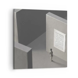 Bild auf Leinwand - Leinwandbild - Aber wo bin ich? - 60x60 cm