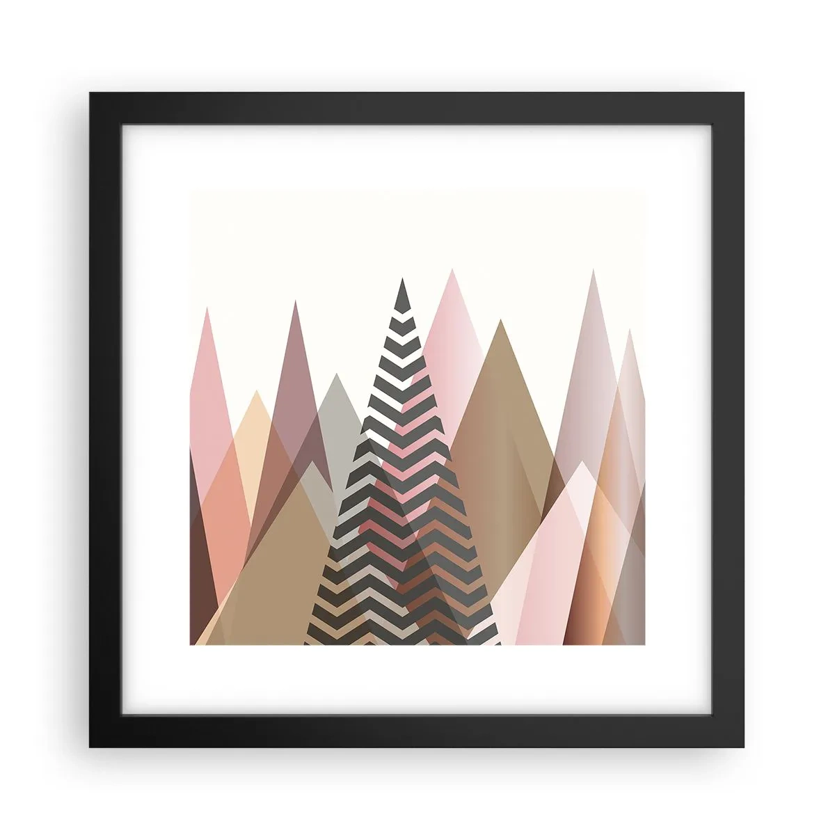 Poster in einem schwarzem Rahmen - Pyramidale Aussicht - 30x30 cm