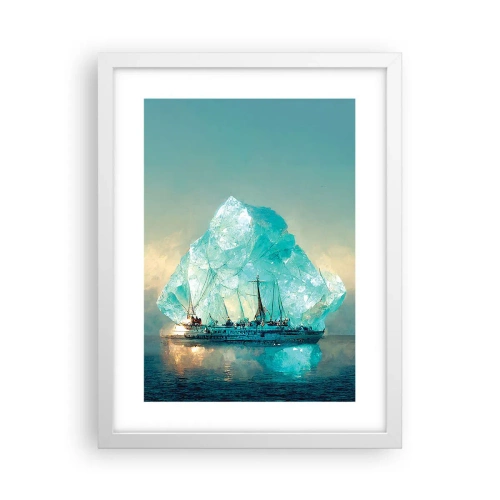 Poster in einem weißen Rahmen - Arktischer Diamant - 30x40 cm