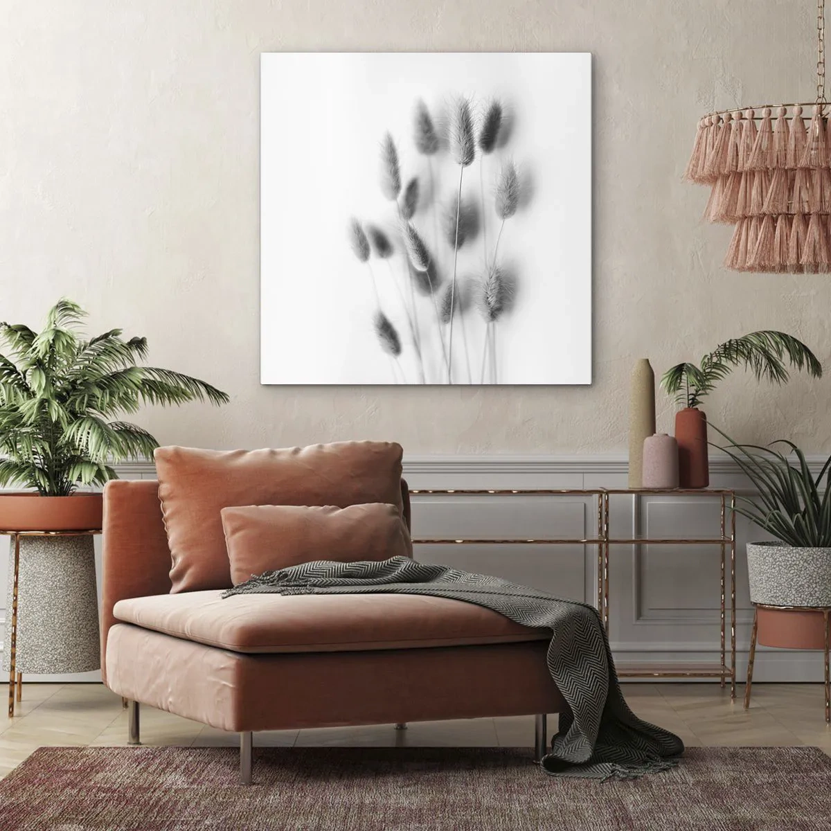 Bild auf Leinwand - Leinwandbild - Eure flauschige Grashoheit - 70x70 cm