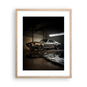 Poster in einem Rahmen aus heller Eiche - Zurück in die Vergangenheit - 40x50 cm