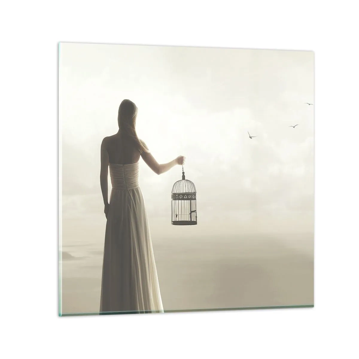 Glasbild - Bild auf glas - Sei frei - 30x30 cm